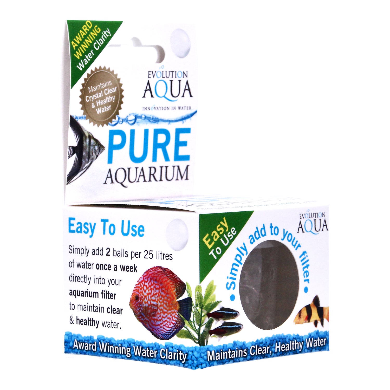 Evolution Aqua Pure Aquarium Balls 25 Clear Water Filter Fish Tank Treatment