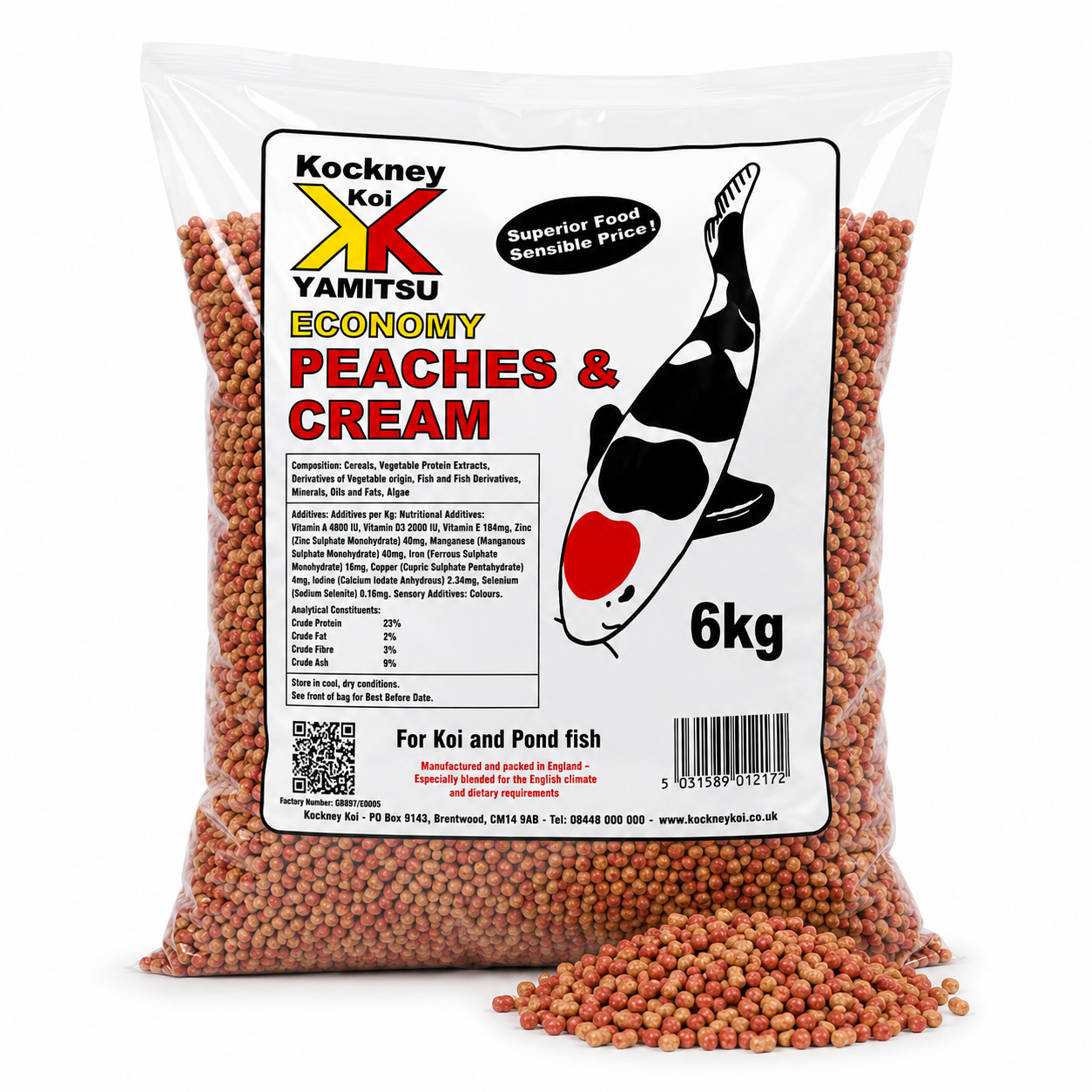 Kockney Koi Peaches & Cream Economy Pond Food