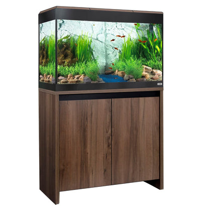 Roma 125 Walnut Aquarium & Cabinet, Bluetooth LED Lighting