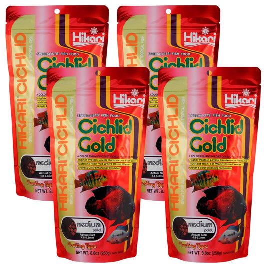 Hikari Cichlid Gold Medium Floating Pellets 250g x4