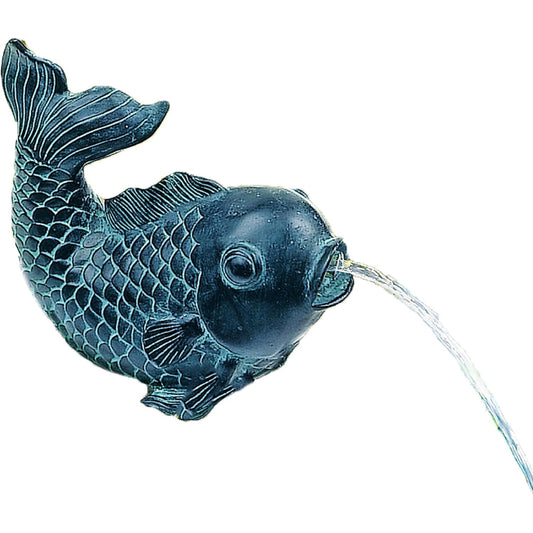 Heissner Small Bronze Fish Spitter Statue