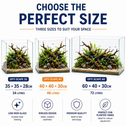 Aqua One OptiScape Clear Glass Aquarium Tank