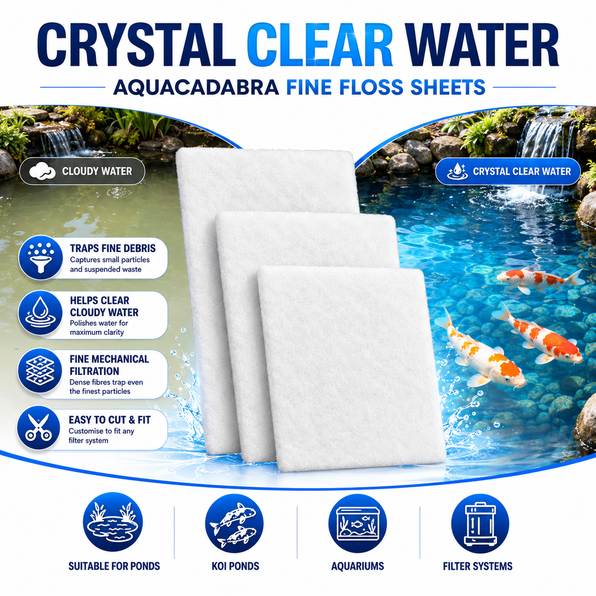 Aquacadabra Fine Floss Sponge Sheets 2m x 1m