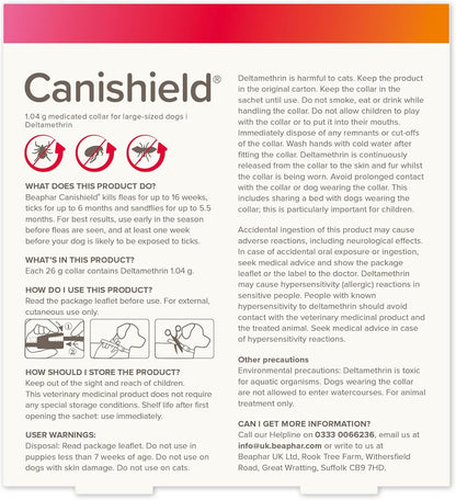 Beaphar Canishield Medicated Collar 4-6 Months up to 65cm