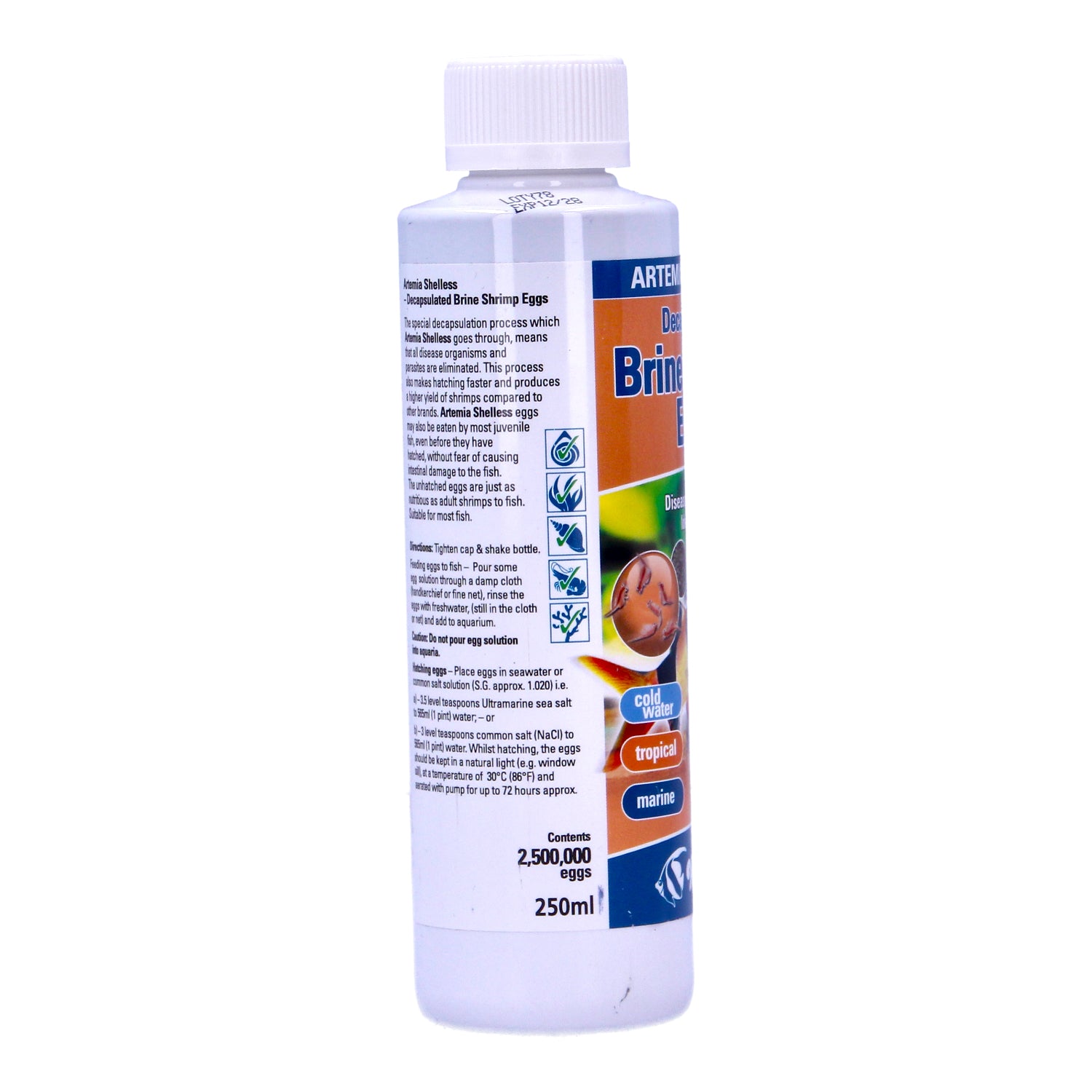 Waterlife Artemia Shell-less Brine Shrimp Eggs 250ml