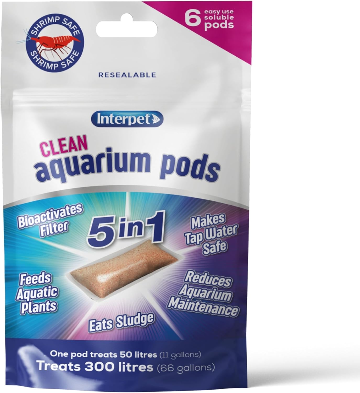 Clean Aquarium Pods Pack of 6/12/24 Sludge Killer Aquarium Water Treatment