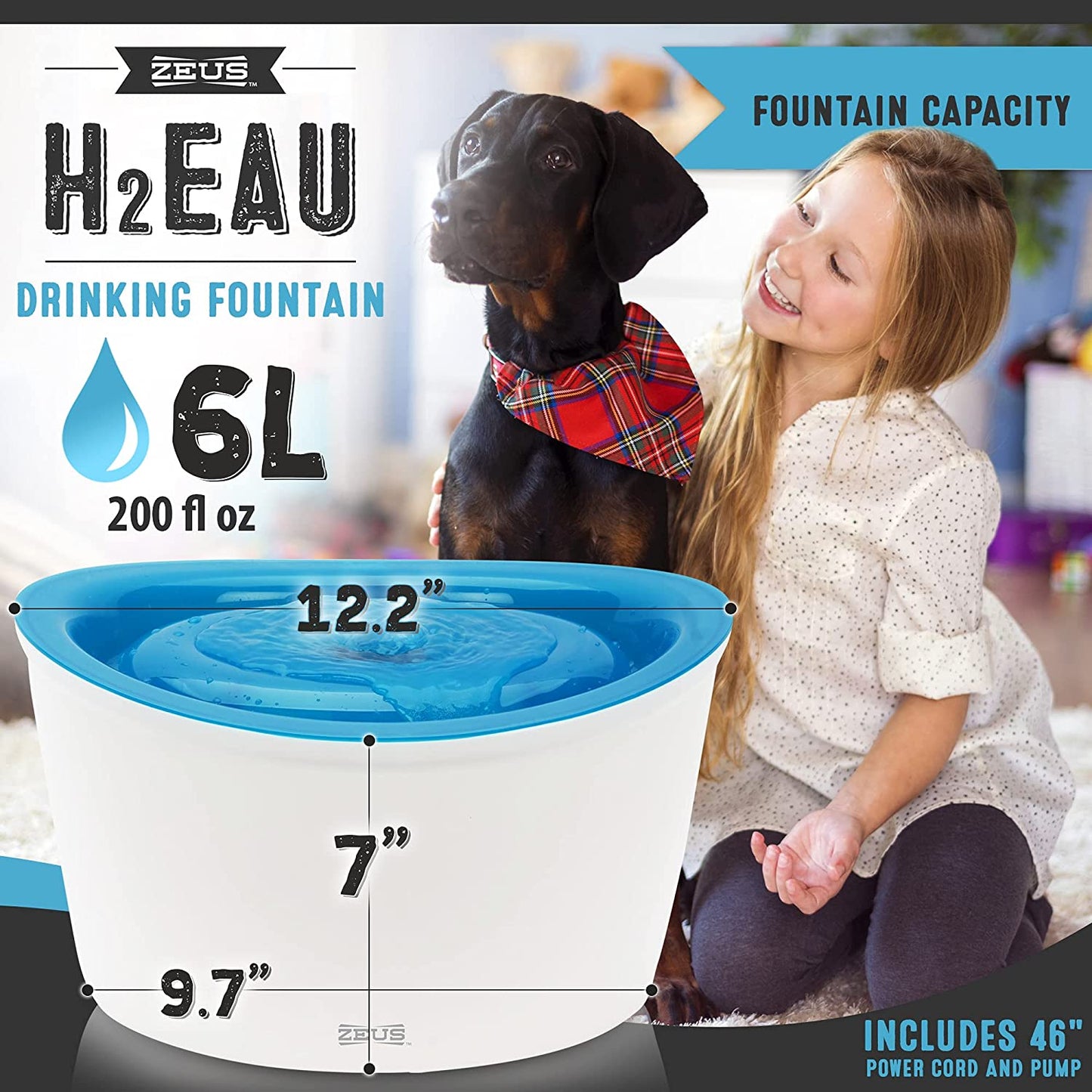 Zeus H2eau Dog Drinking Fountain