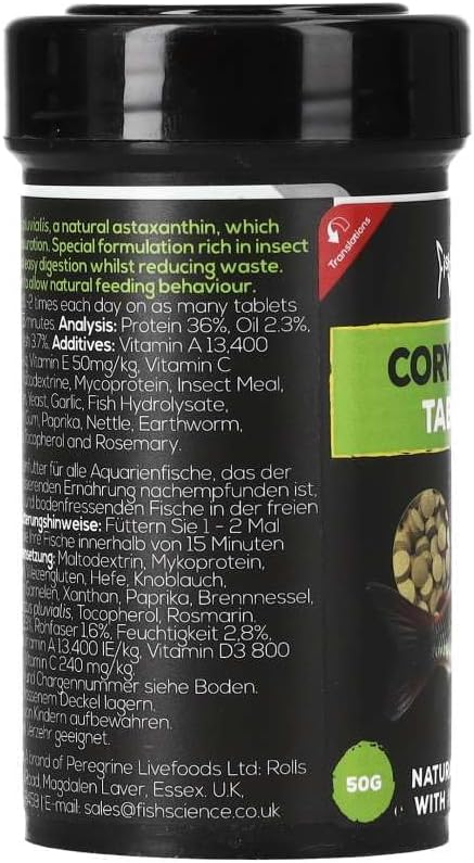 Catfish Corydoras Tablets Corys Insect Based Aquarium Food 50/150g