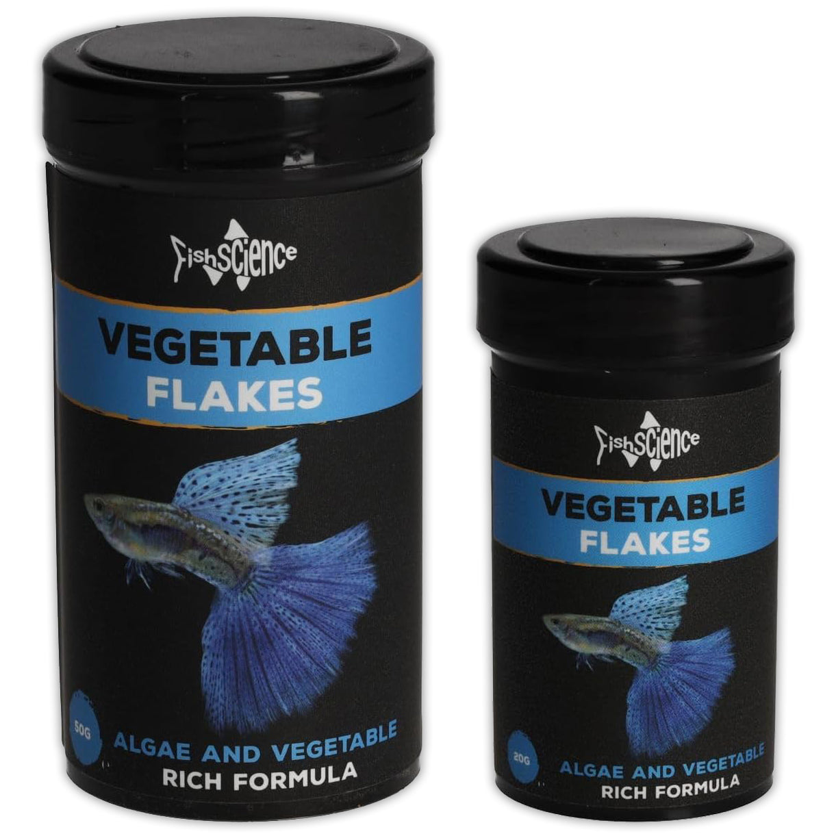 Fish Science Vegetable Flake Fish Food with Algae 20g / 50g Tube