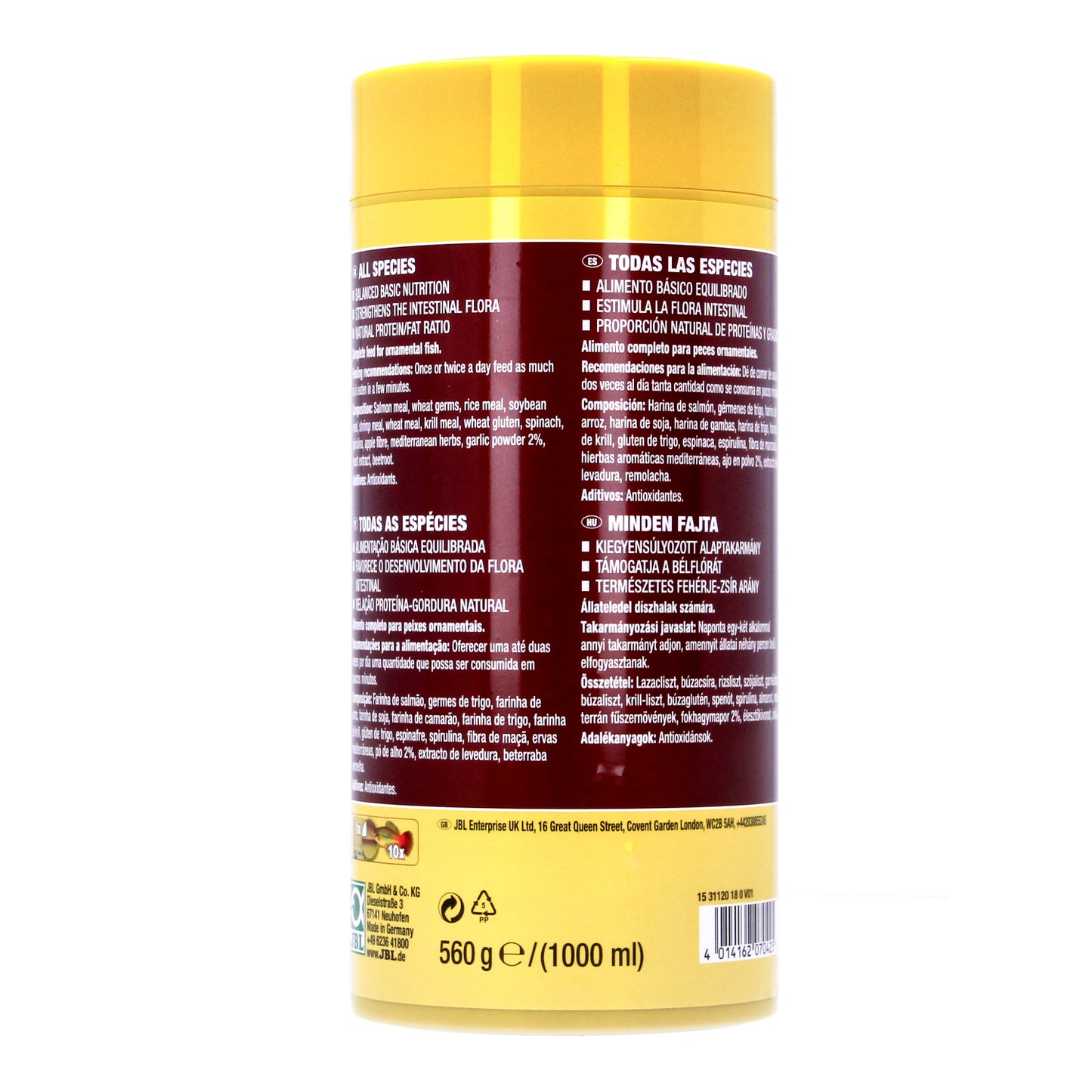 JBL PRONOVO Prebiotic Balanced Staple Tropical Fish Food 1000ml exp 05/26