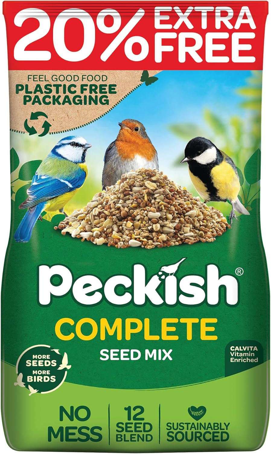  Wild Bird Feeder & Complete Seed Mix 2.04kg