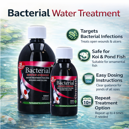 Cloverleaf Bacterial Water Answer Pond Fish Treatment Koi 250ml & 500ml