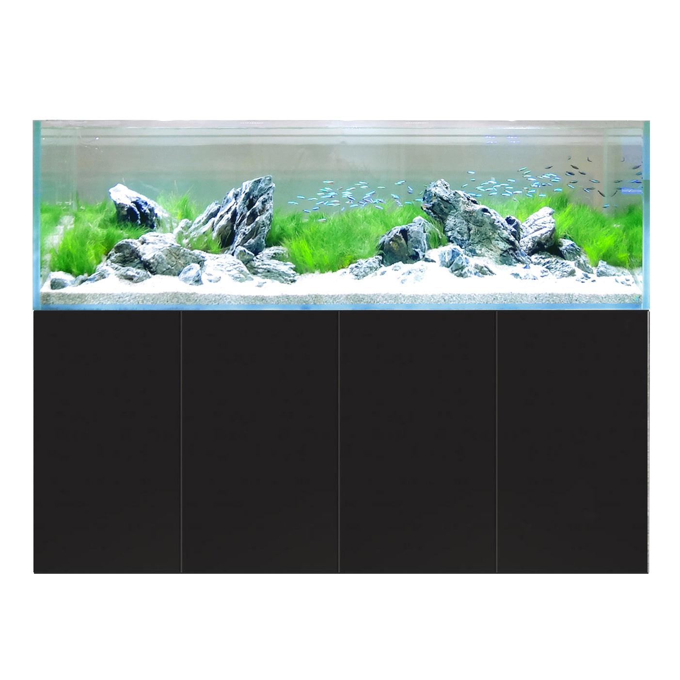 D-D Aqua-Pro Reef 1800 Tank & Cabinet (Satin Black)