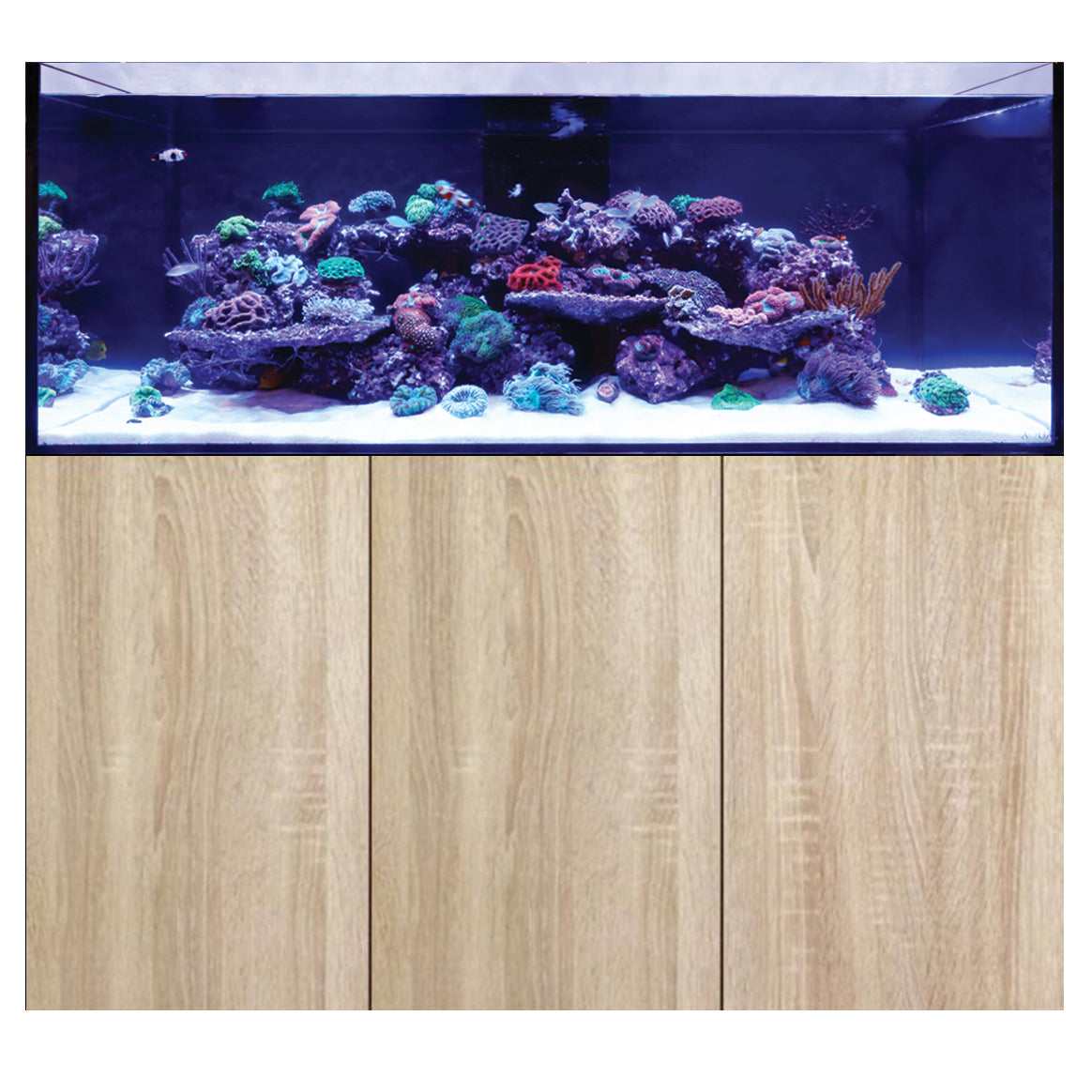 D-D Aqua-Pro Reef 1500 Tank & Cabinet (Platinum Oak)