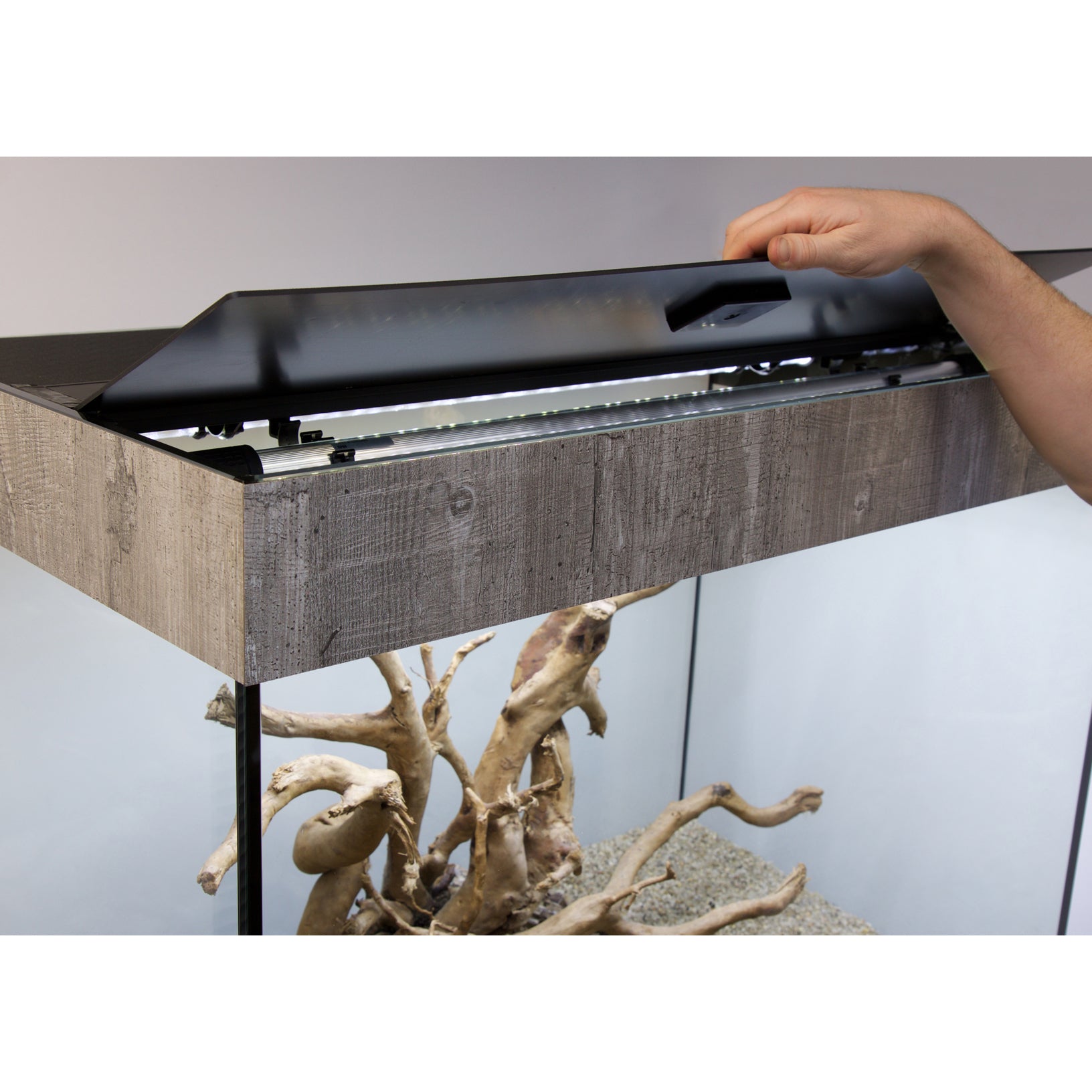 D-D Aqua-Pro Freshwater 600 Tank & Cabinet (Driftwood Concrete)