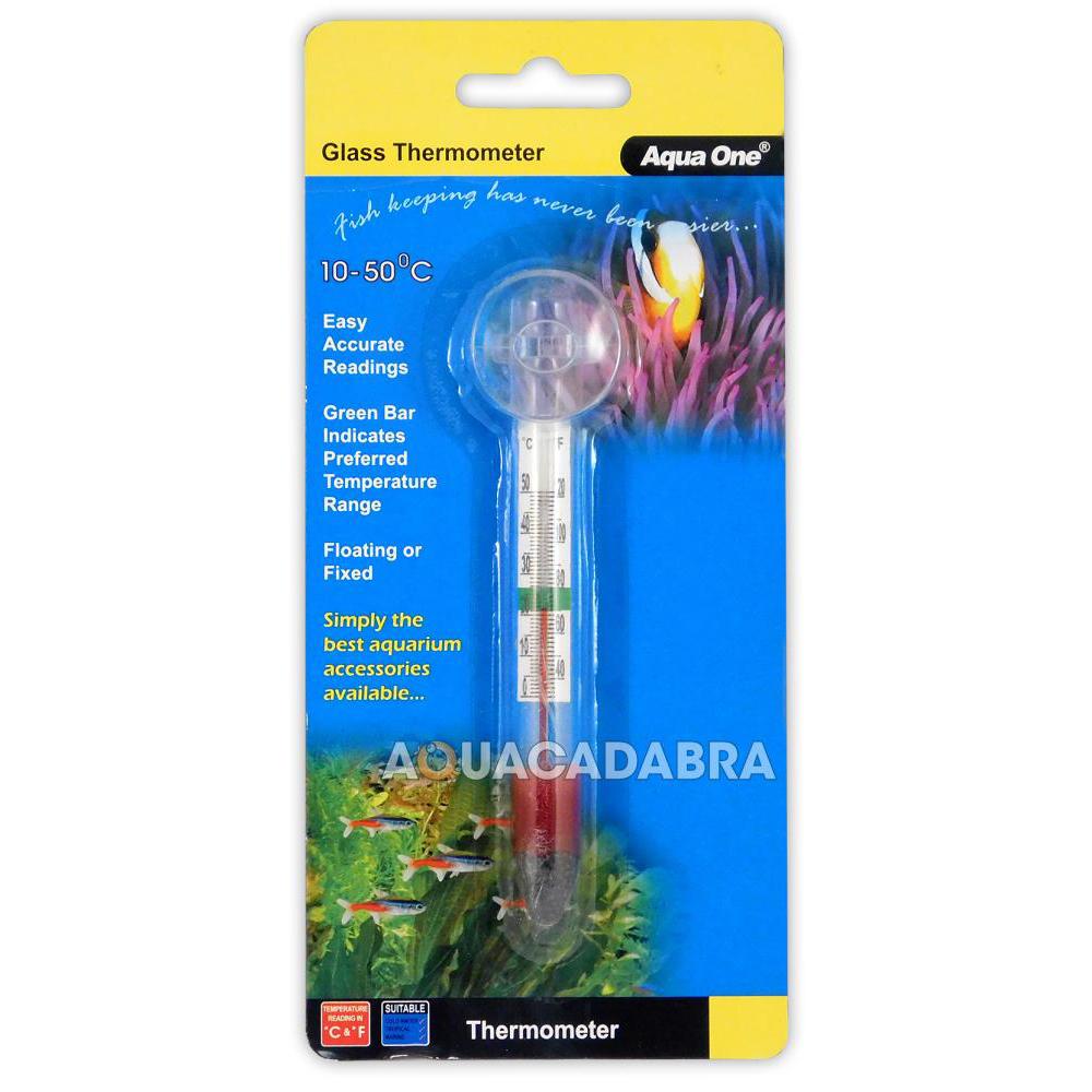 Aqua One Glass Stick On Thermometer