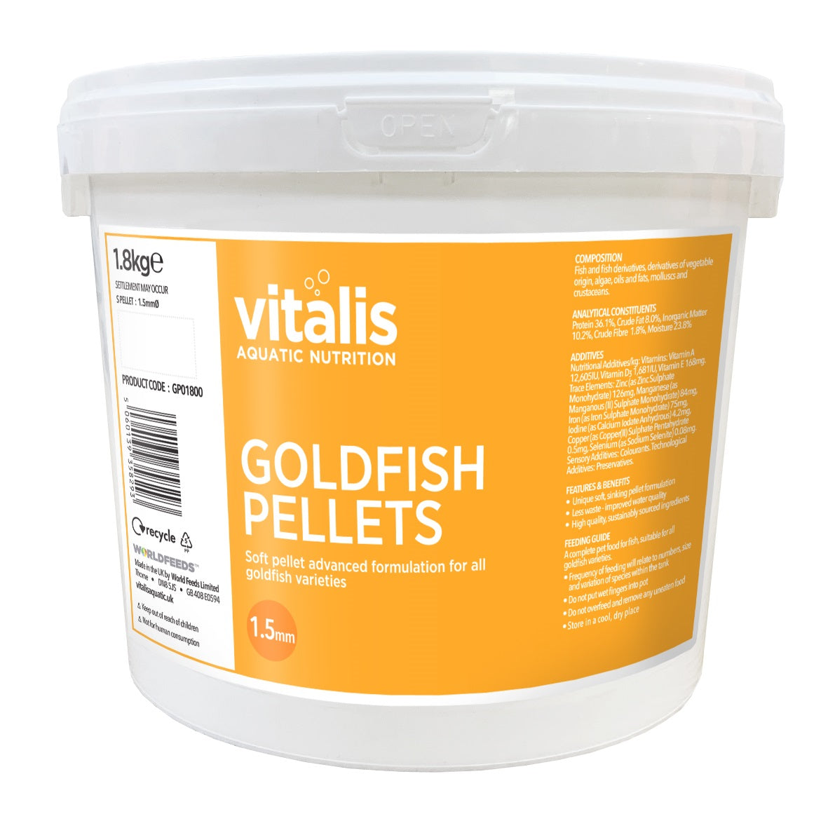 Vitalis Goldfish Pellets (1.5mm)