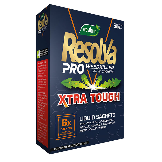 Resolva Pro Weedkiller Liquid Sachets Xtra Tough 6 x 100ml 