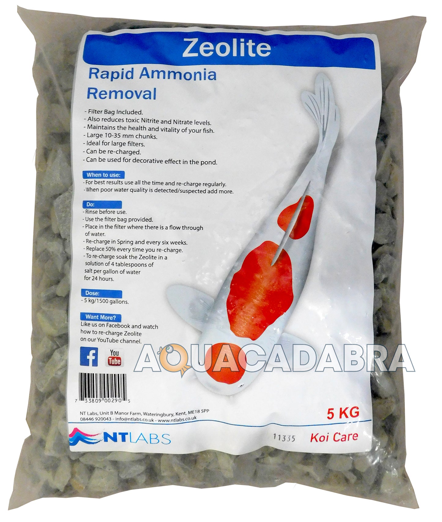 NT Labs Zeolite 5Kg Rapid Ammonia Removal 