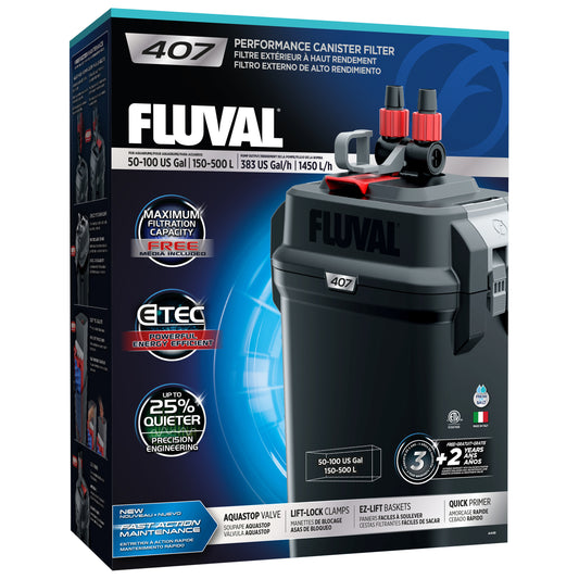 Fluval 407 Canister Filter - Quiet, Powerful, Efficient