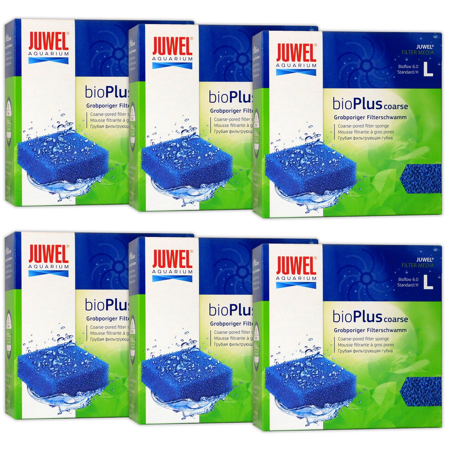 Juwel bioPlus Coarse L (Standard / Bioflow 6.0) Sponge x6 88100