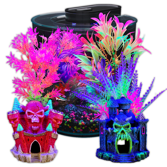 Marina iGlo 360 Aquarium Plant & Ornament Bundle