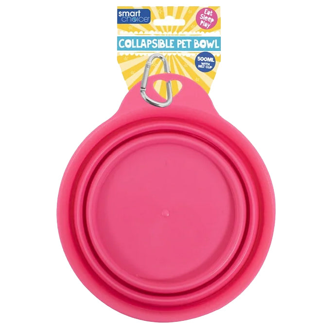 Summer Collapsible Pet Bowl with Clip 