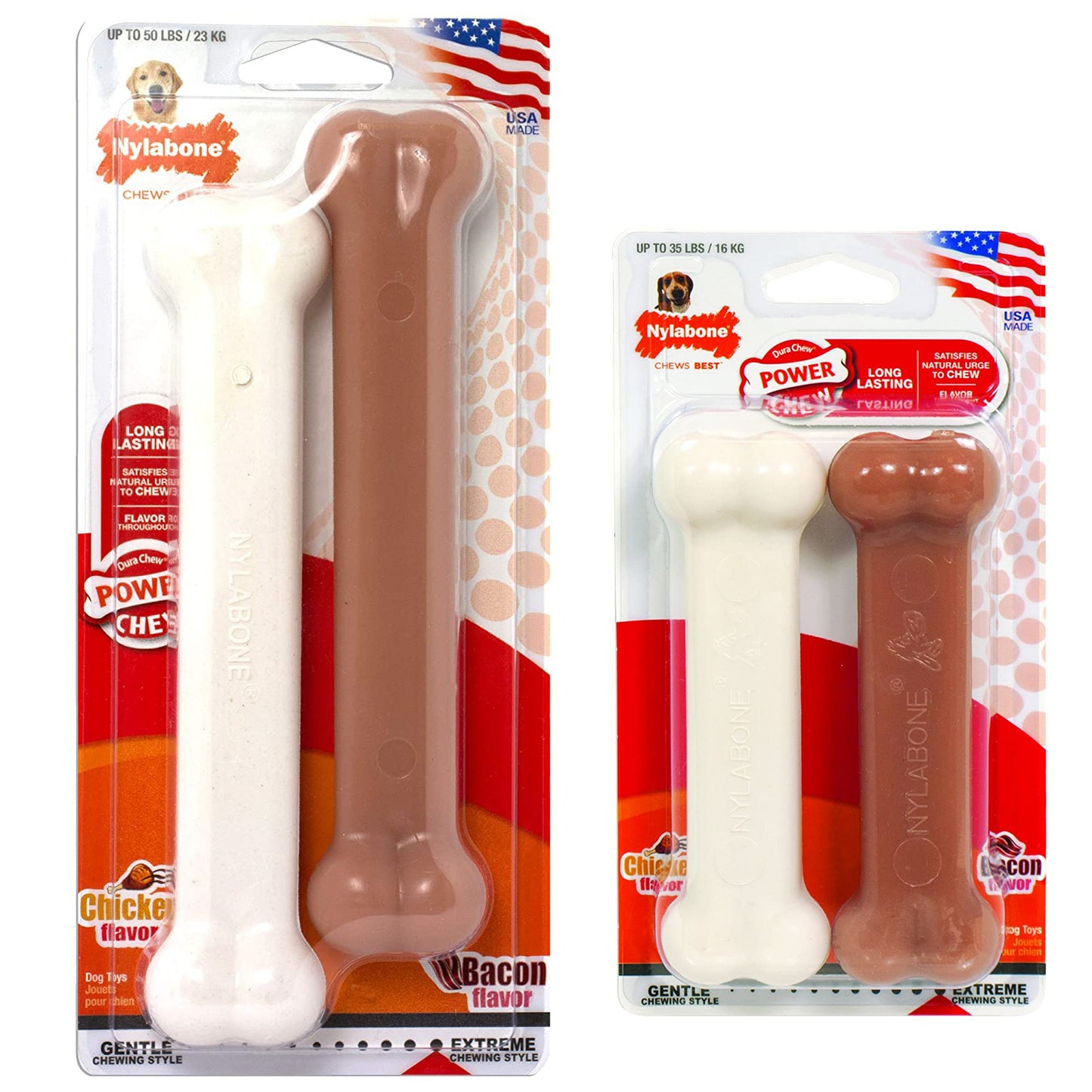 Nylabone Dura Chew Bacon & Chicken Twins