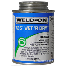 Weld-On 725 Wet R Dry PVC Pipe Cement 237ml