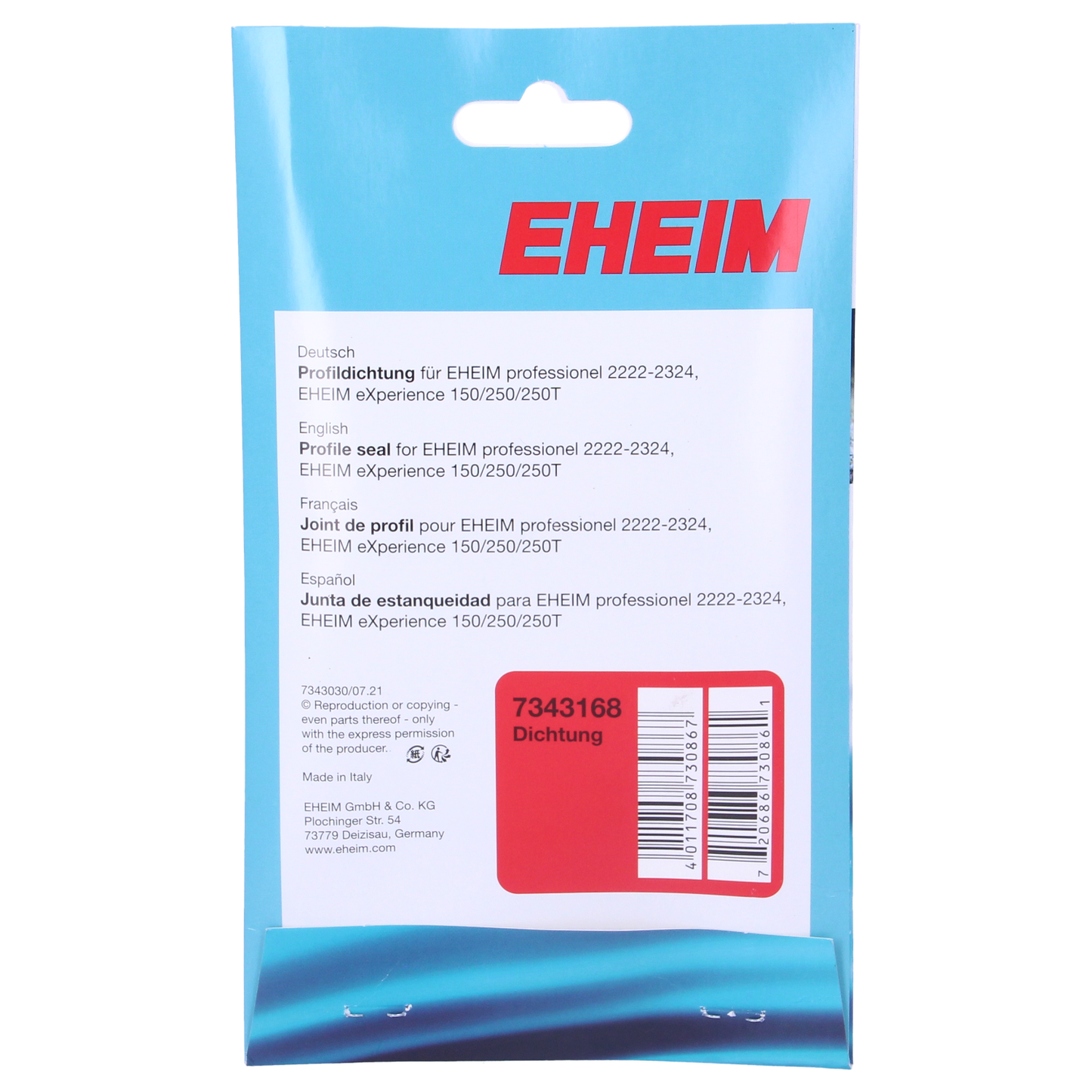 7343168 - Sealing gasket for Eheim Professional 2222 and 2224