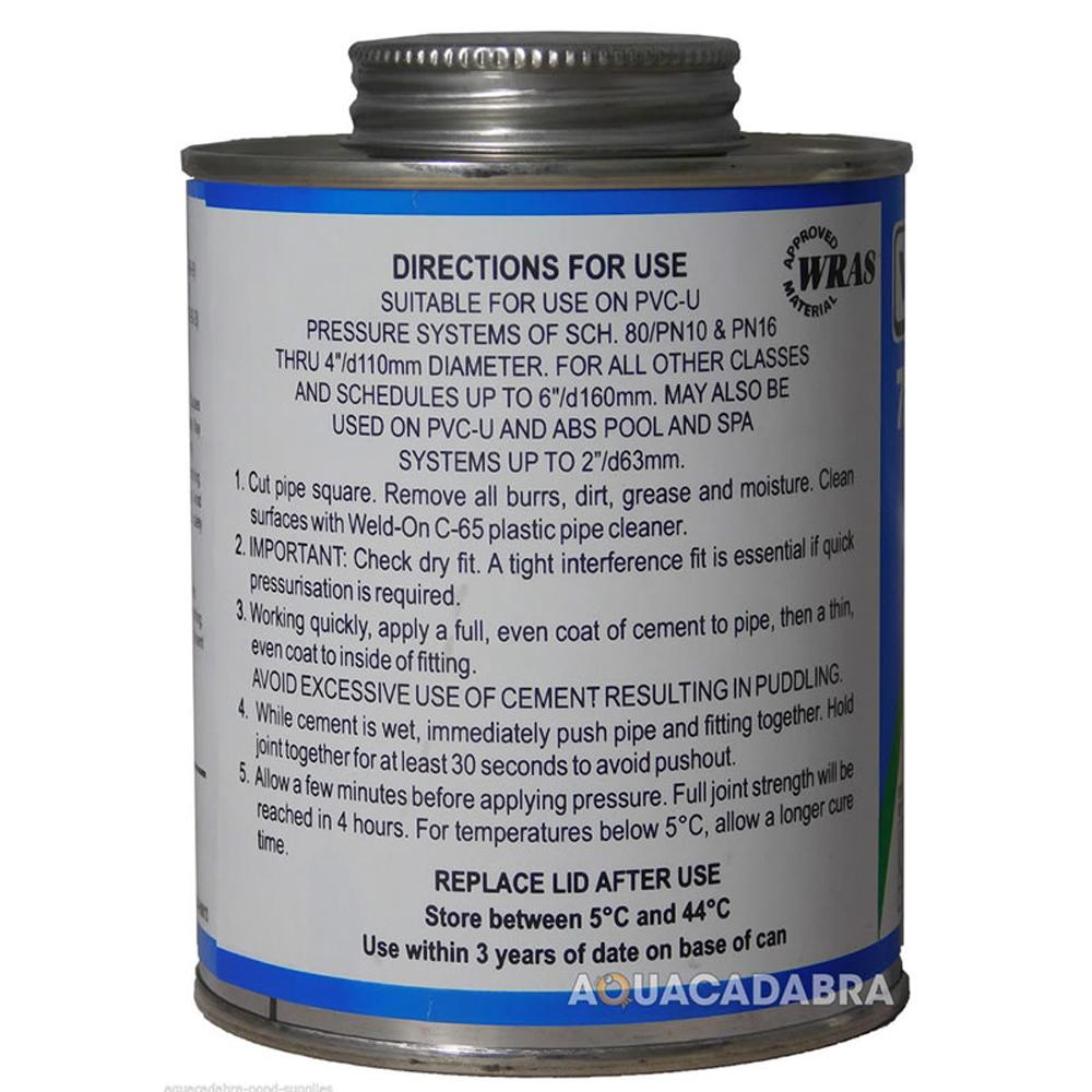 Weld-On 725 Wet R Dry PVC Pipe Cement 473ml