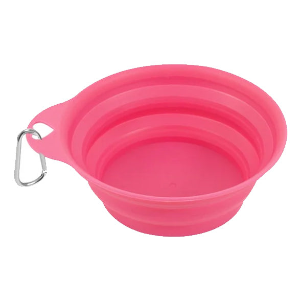 Summer Collapsible Pet Bowl with Clip 